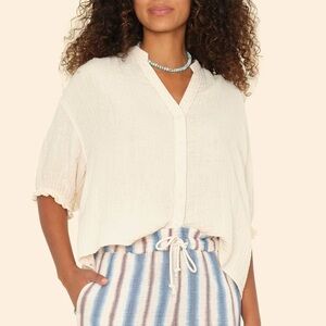 Xirena Alyss Shirt In Light Yellow Size S